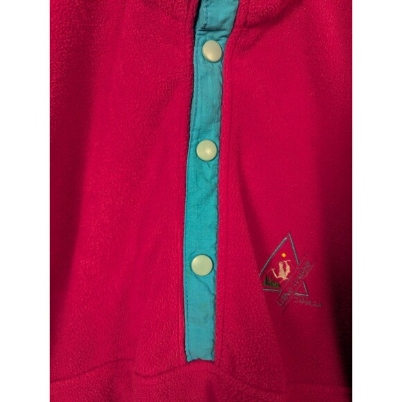 VTG‎ Canada Lake Louise The Shirt Company Fleece Snap Pullover Pink Women's L - Picture 4 of 10